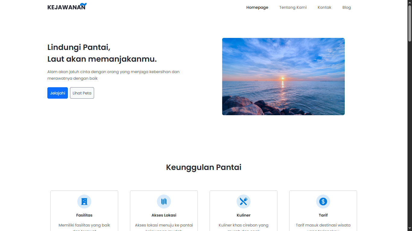 Kejawanan Beach Website